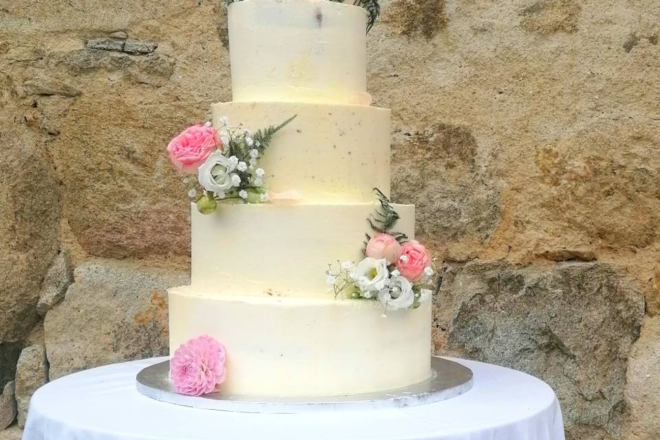 Wedding cake crème lissée
