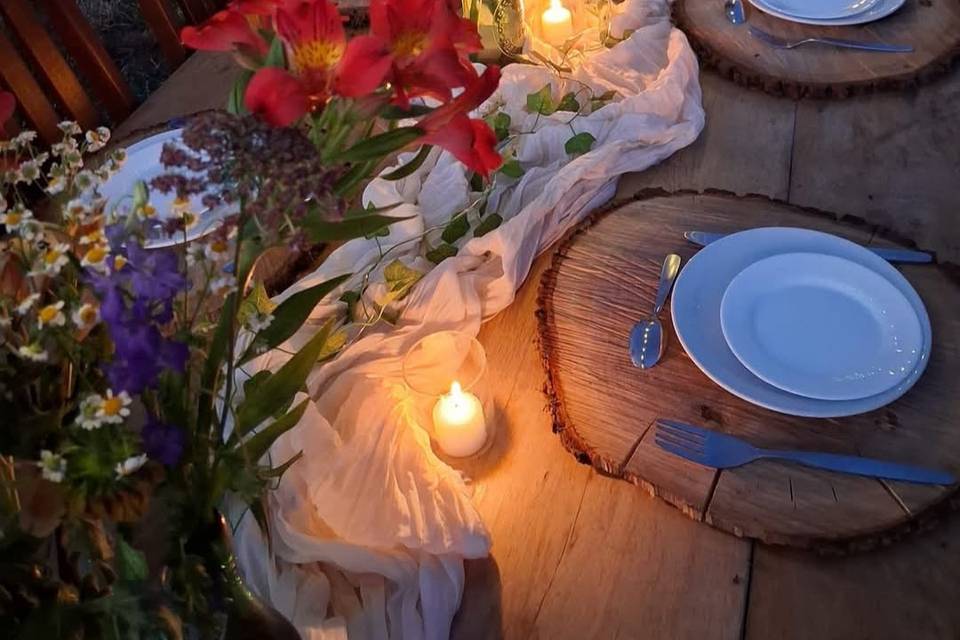 Table mariage champêtre