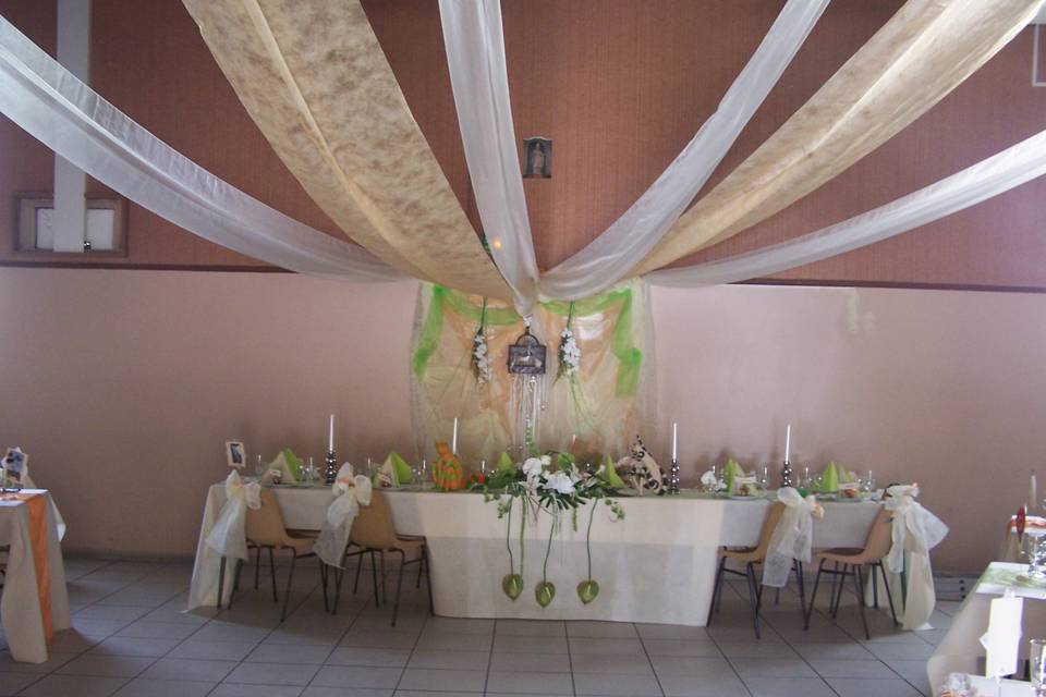 Table des mariés thème Madaga