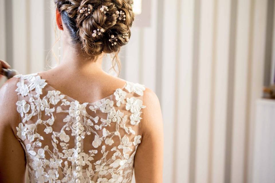 Coiffure de mariage.