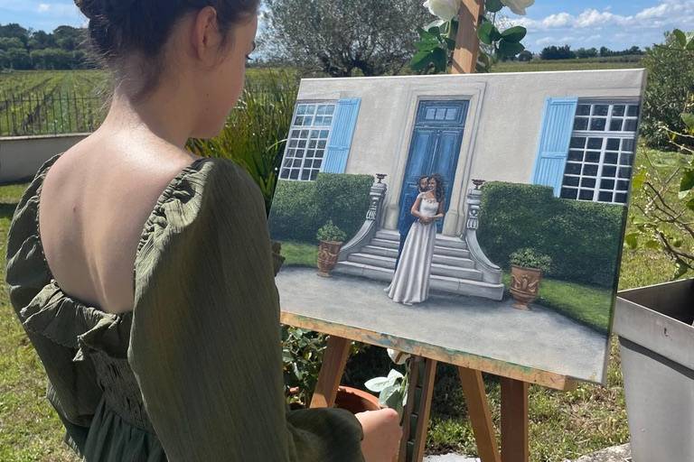 Peinture de mariage en direct