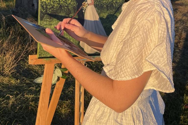 Peinture de mariage en direct