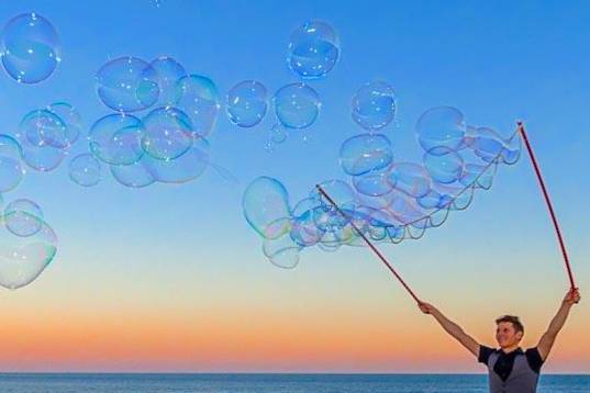 Pluie de bulles géantes