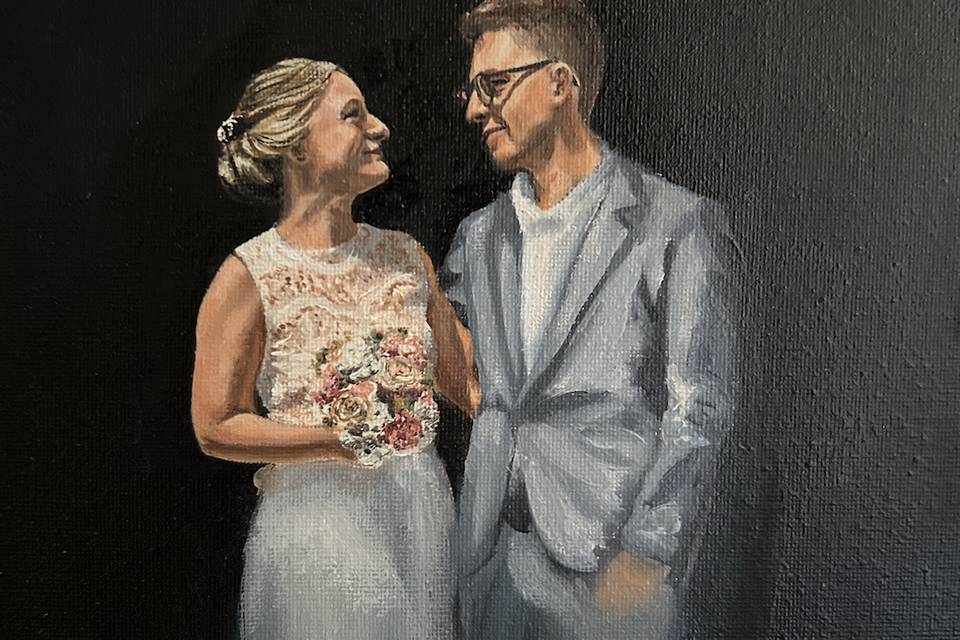 Etude de peinture de mariage