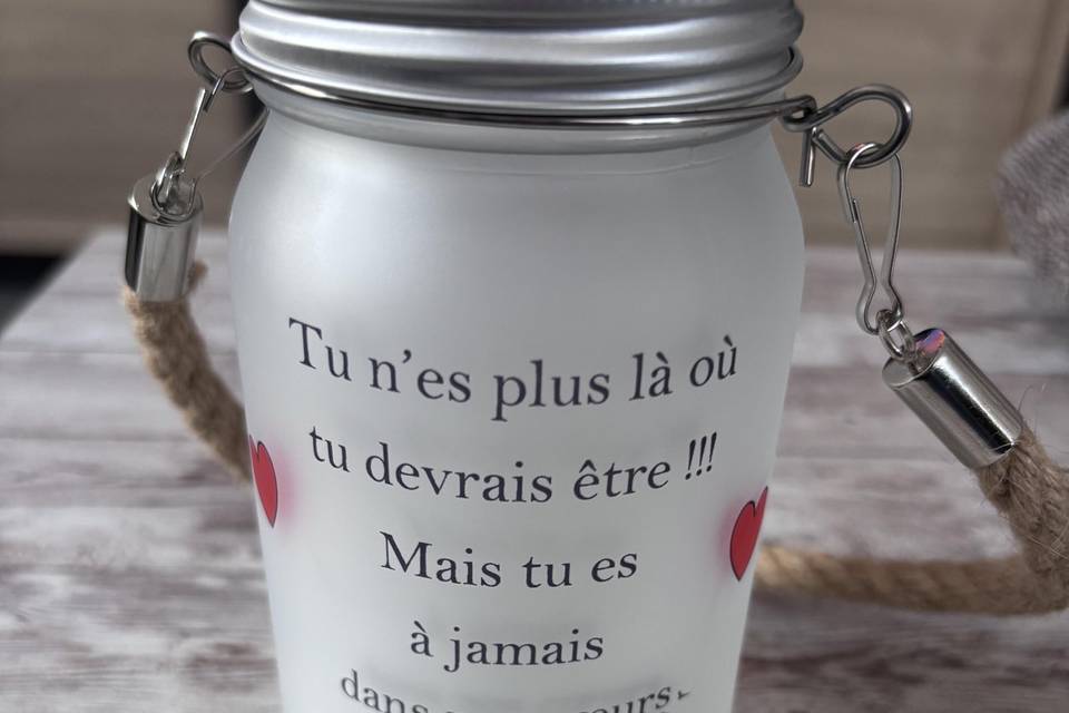 Lanterne defunt personnalisé