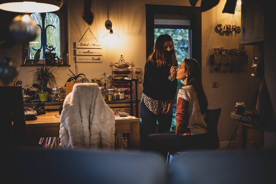 Séance maquillage