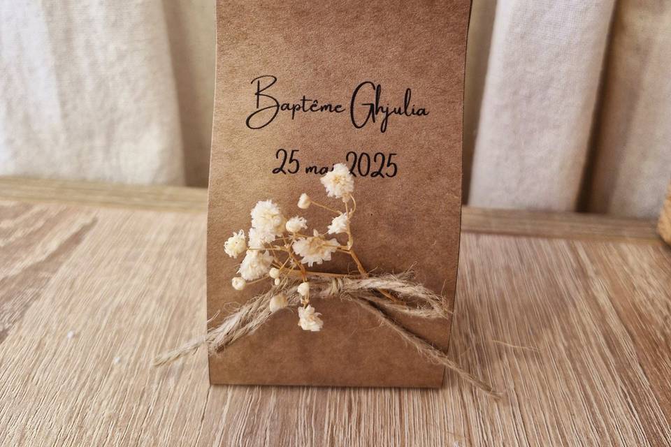 Bougie artisanale + kraft