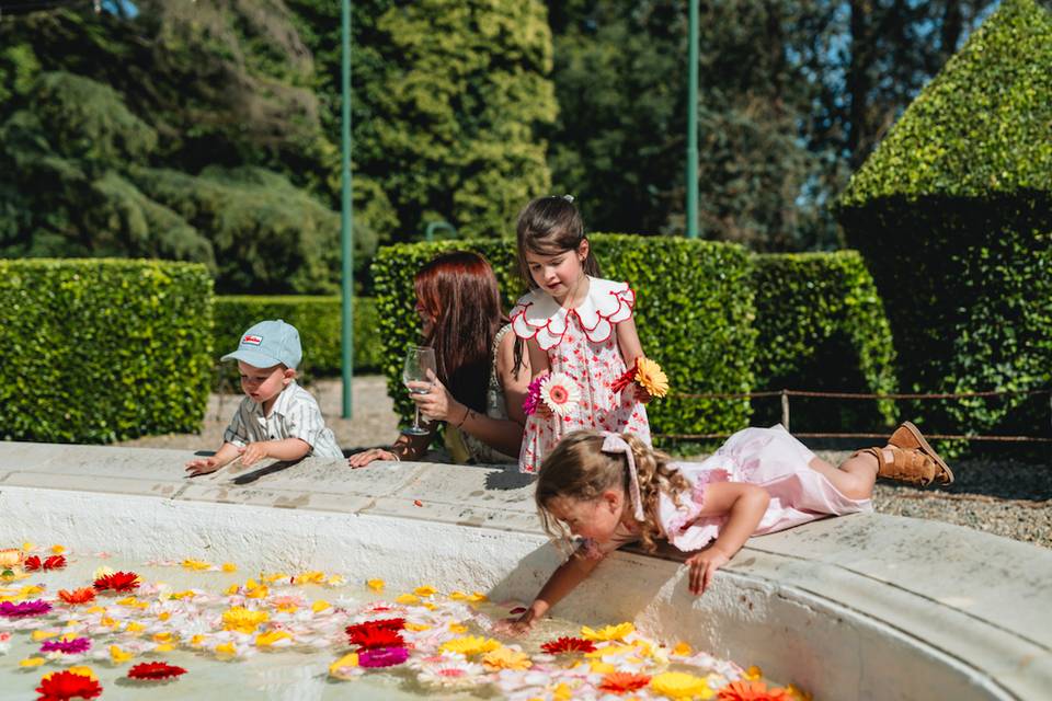 Fontaine fleurs