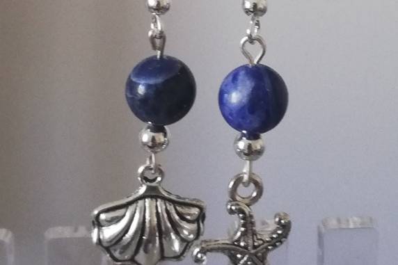 Boucles d'oreille mer