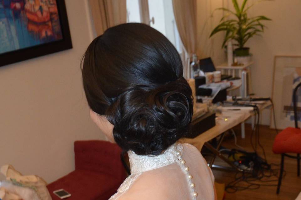 Chignon bas mariée