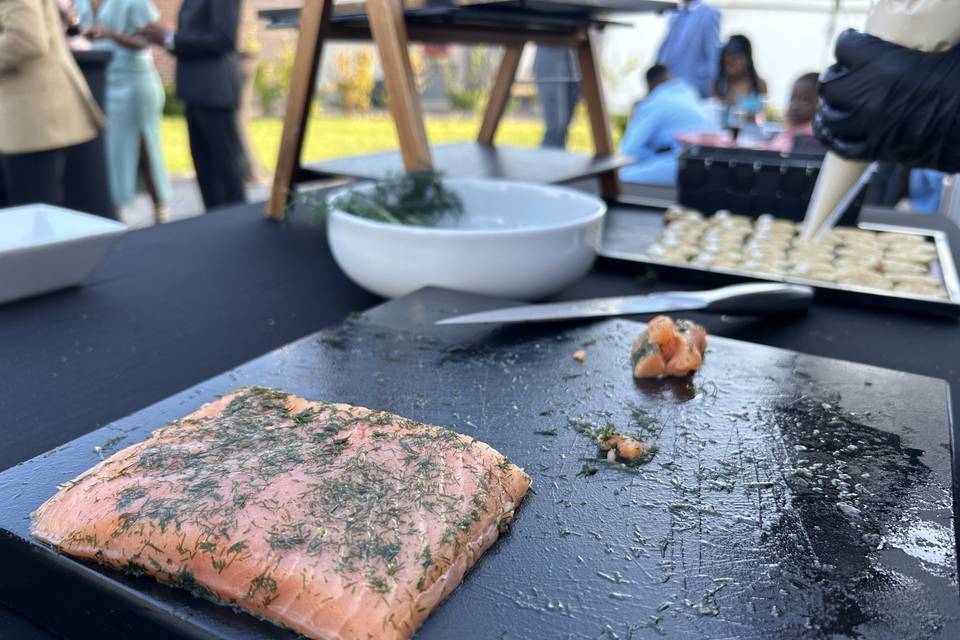 Echoppe découpe saumon gravlax