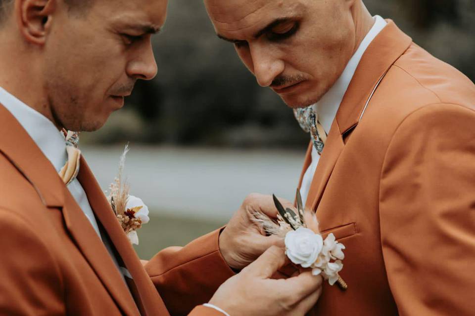 Boutonnières des témoins