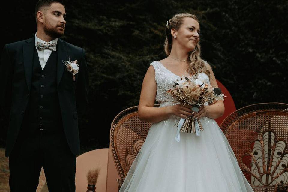 Boutonnière et bouquet