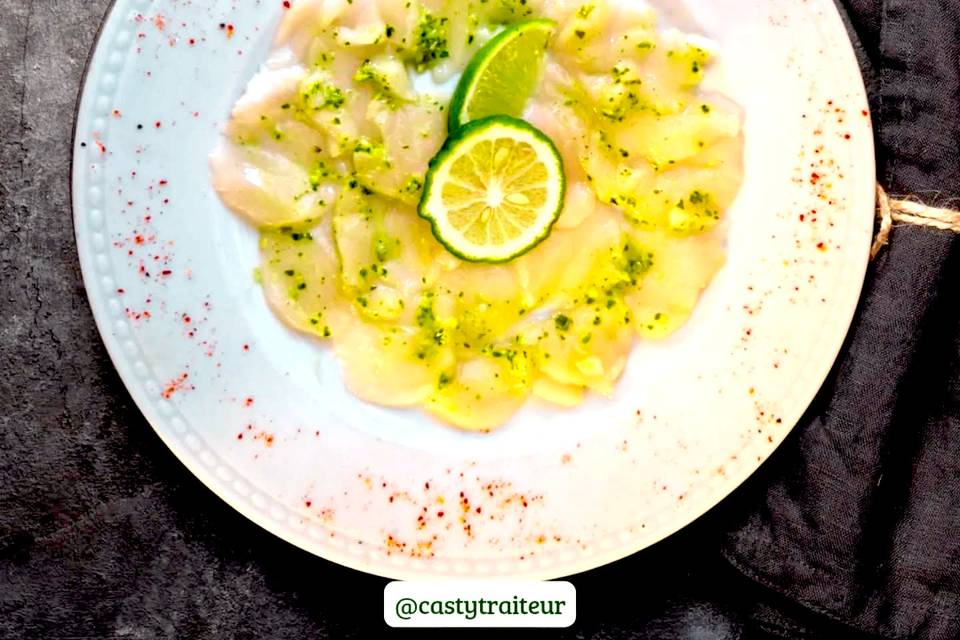 Carpaccio de saint jacques