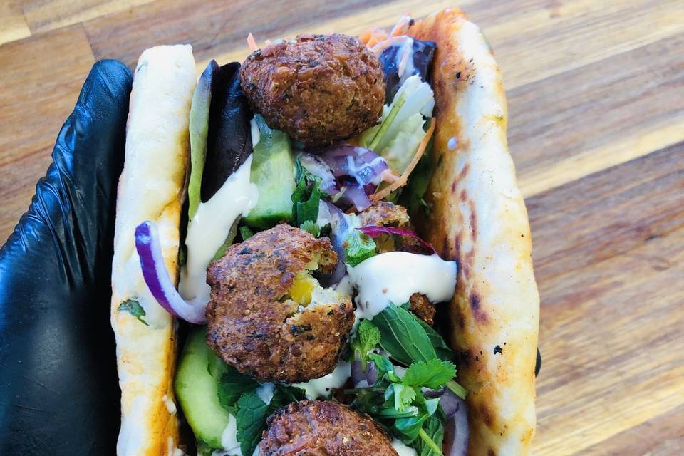 Sandwich pita falafels