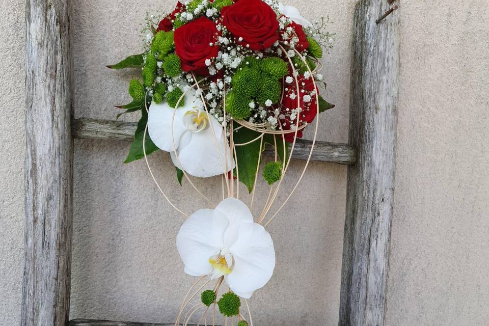 Bouquet de mariée retombant