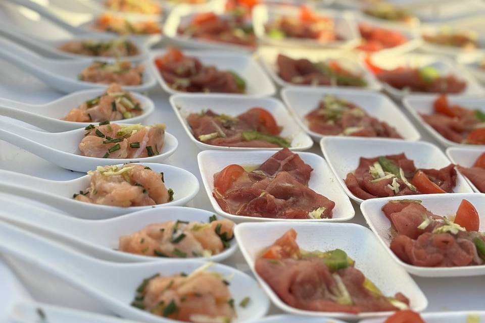Duo tartare saumon & carpaccio