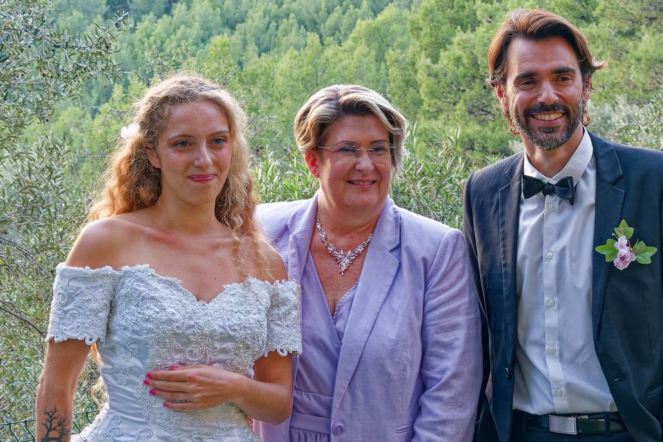 Christine avec mariés