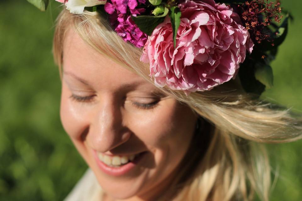 Shooting couronne de fleurs