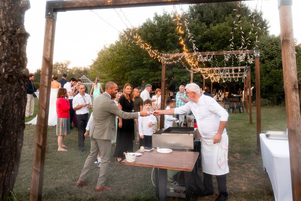 Vin d'honneur en extérieur