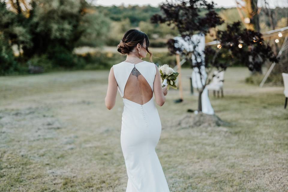 Mariée et tente nomade