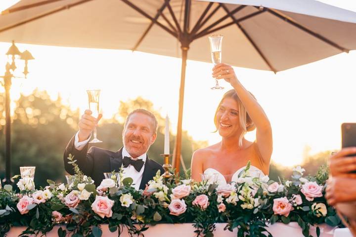Guirlande florale top table