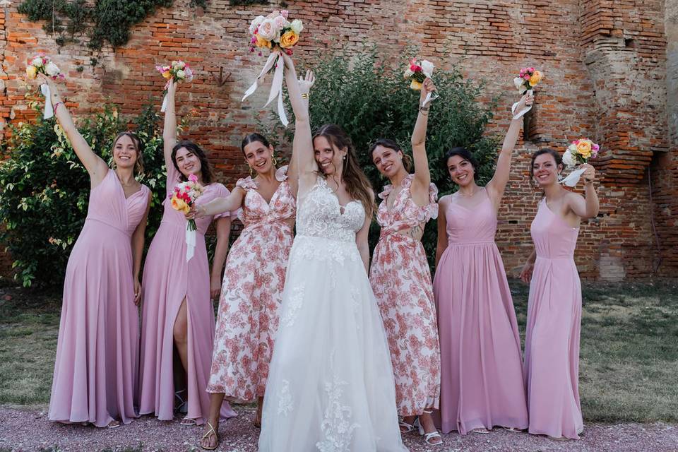 La mariée et ses demoiselles