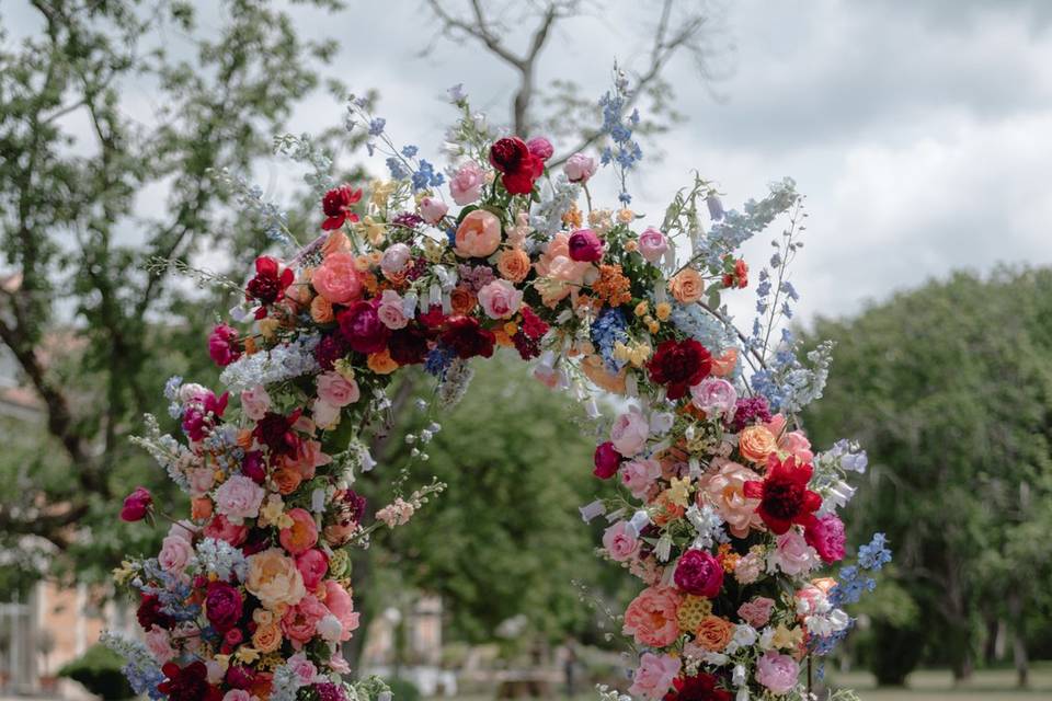 La mariée et son bouquet