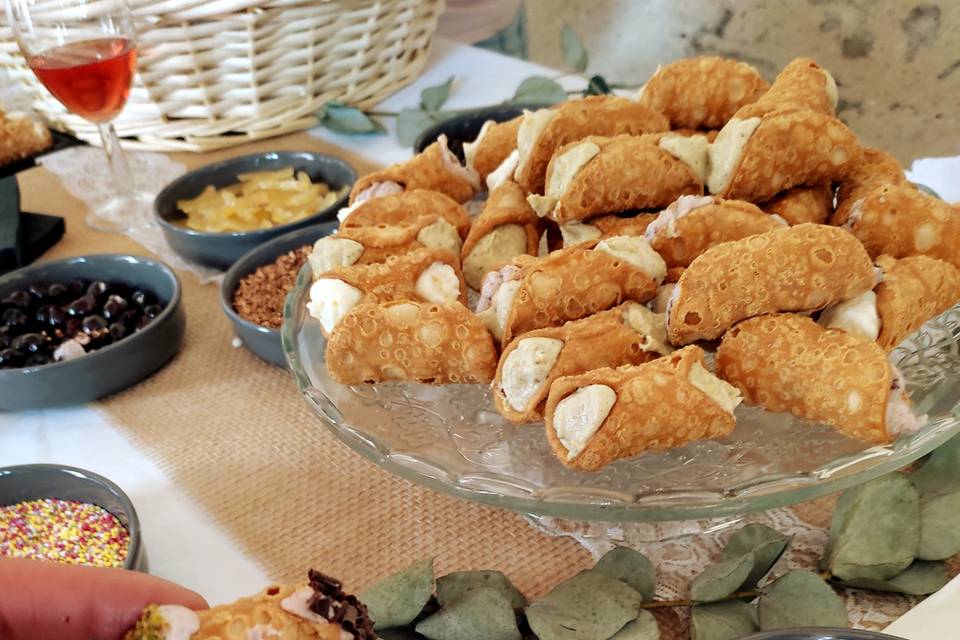 Cannoli frais, Buffet gourmand