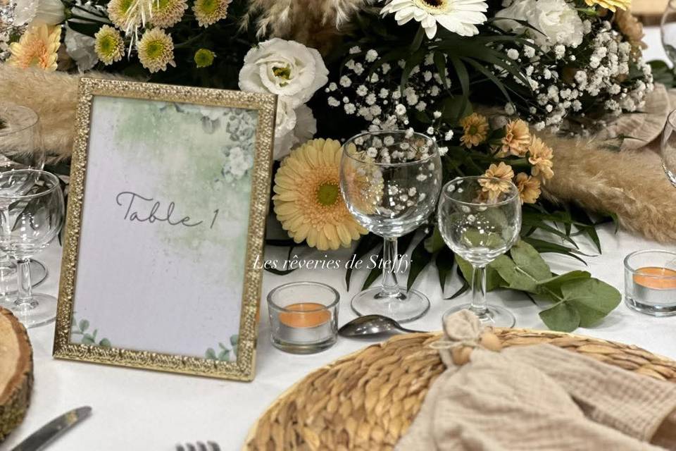 Composition de table