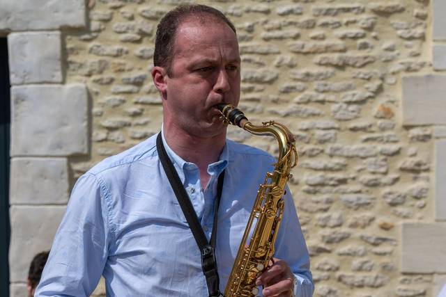 Olivier au saxophone