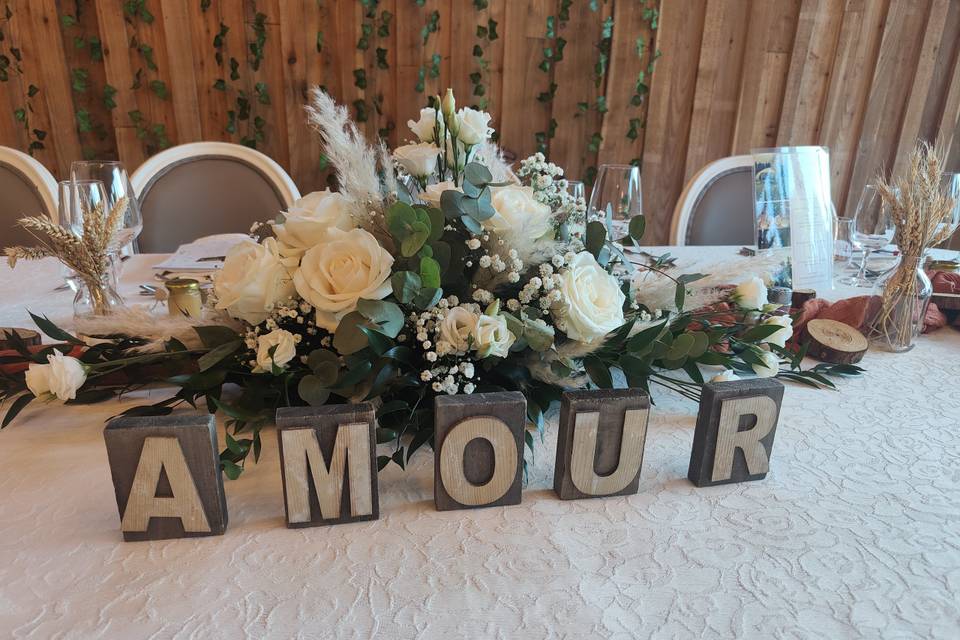 Sujet amour - Table d'honneur