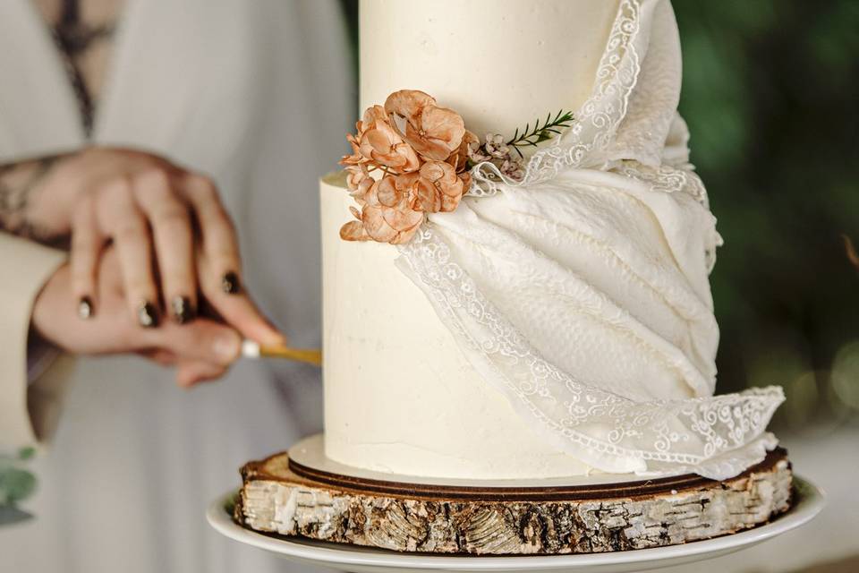 Drapé dentelle