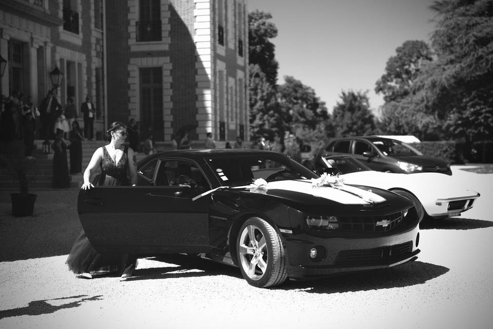 Mariage en Chevrolet Camaro