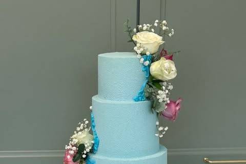 Bleu fleuri