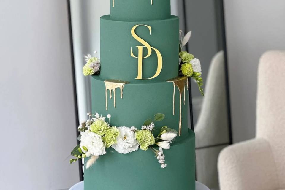 Weding cake émeraude