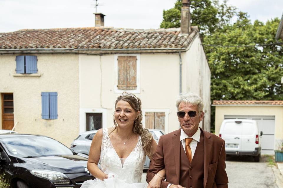 Mariée et père