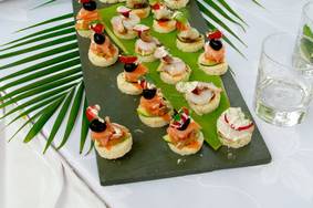 Buffet entrée en extérieur