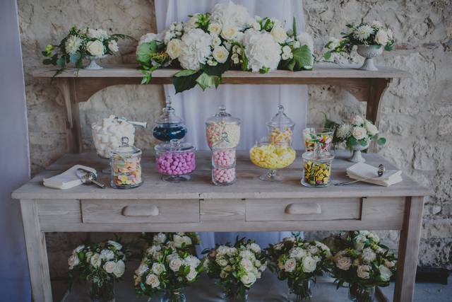Buffet fleuri