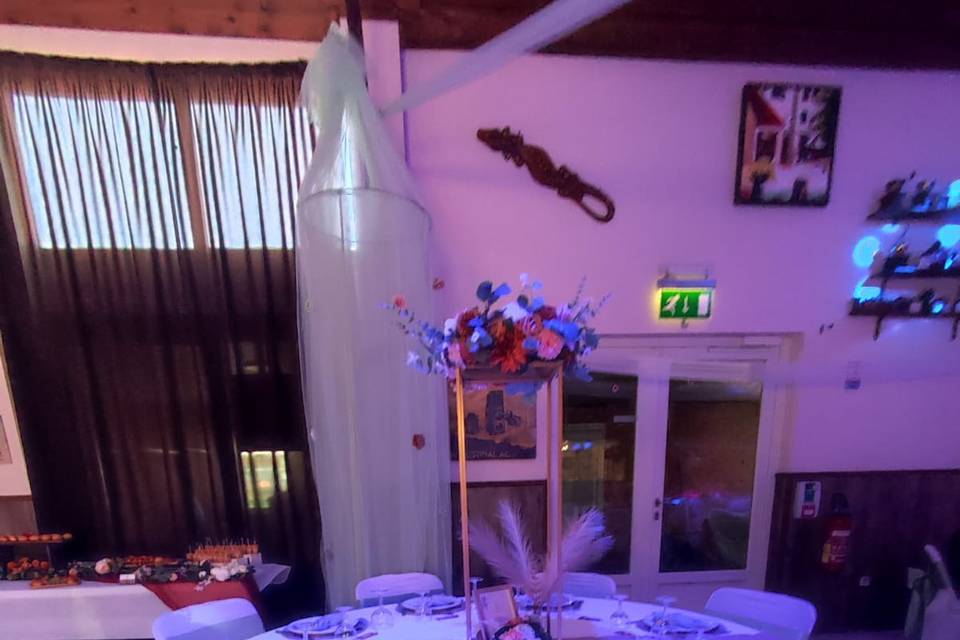 Table ronde vert sauge