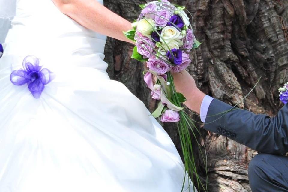 Bouquet de maiée parme