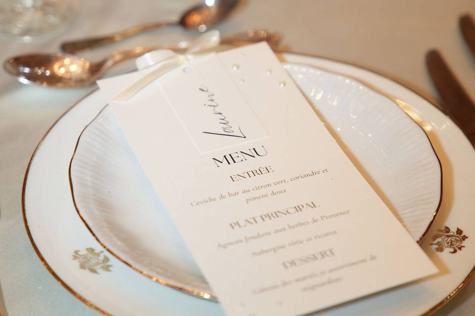 Menu perle