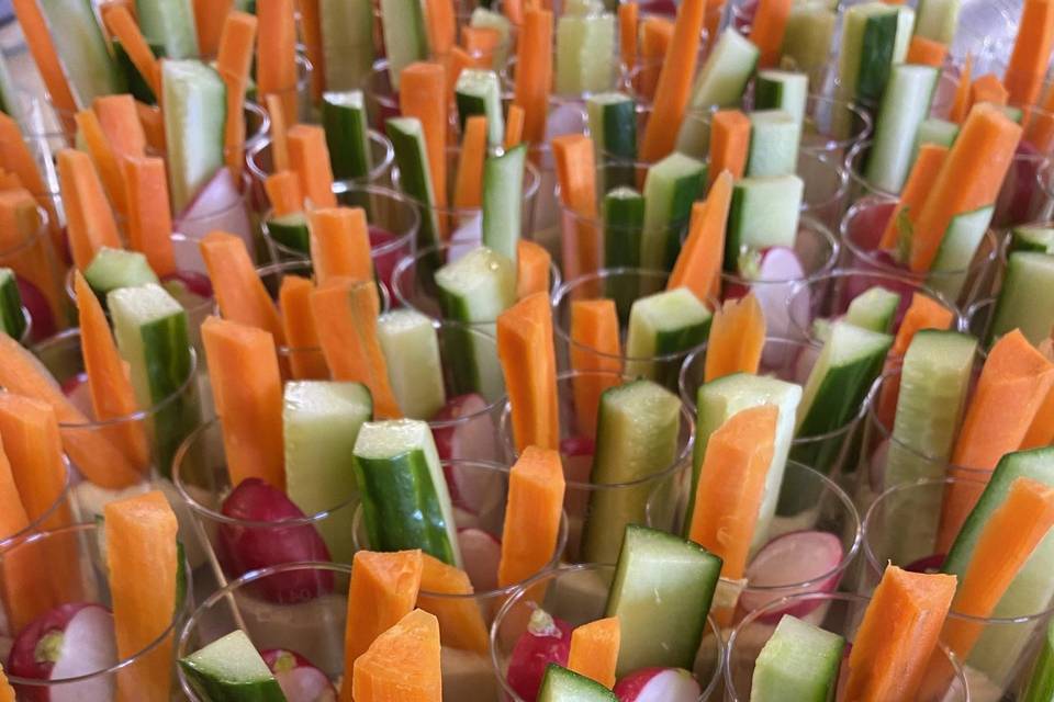 Verrines crudités