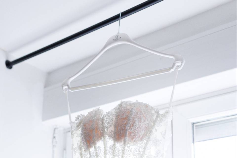 Détail robe de la mariée