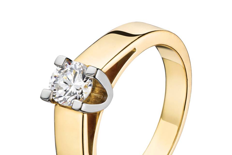 Solitaire moderne diamant