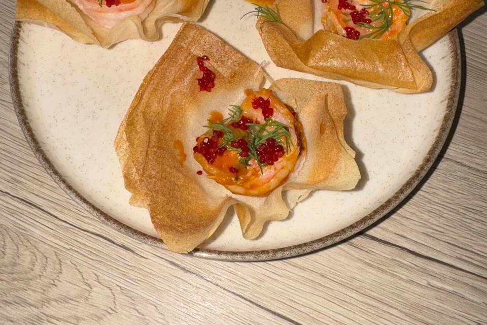 Tartelette de gambas
