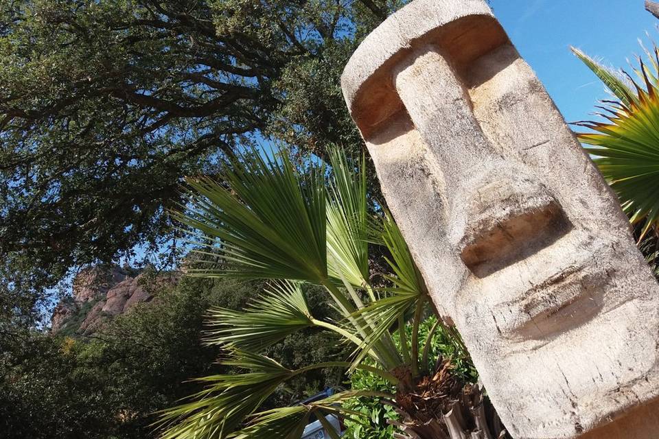 Sculpture en palmier