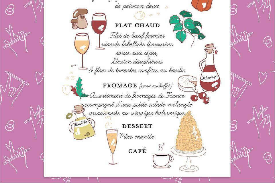 Menu de mariage