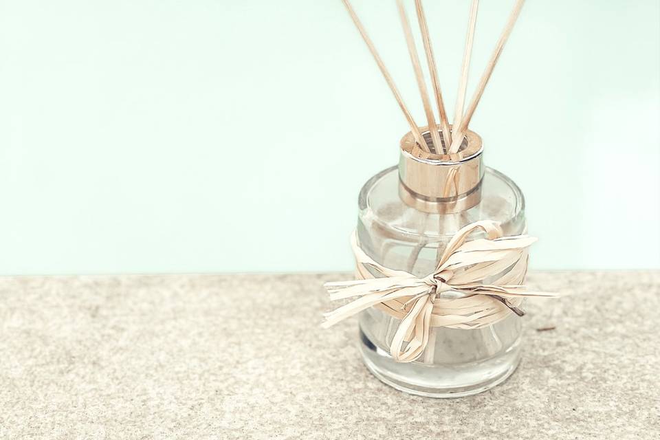 Diffuseur parfum mariage Personnalisé (6psc) 50ml- Blanc