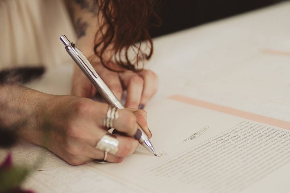 Signature cérémonie civile